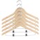 Lavish [ 3-Piece ] Wooden Hangers Coats Suit Garment Clothes Wardrobe Wood Hanger, With Clips