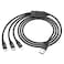 Hoco. 3-In-1 - U104 Ultra - 6A Charging Data Sync Cable Black