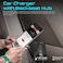 Promate GEARHUB-120W.BLACK 120W RapidCharge Car Charger with Multi-Port Backseat Charging Hub