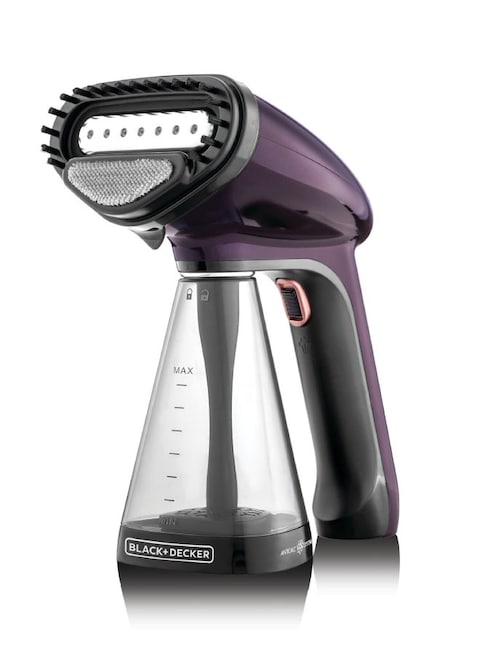Black+Decker Portable Garment Steamer With Universal Bottle Adaptor, 0.26L, 1500.0W, HST1500-B5, Dark Purple