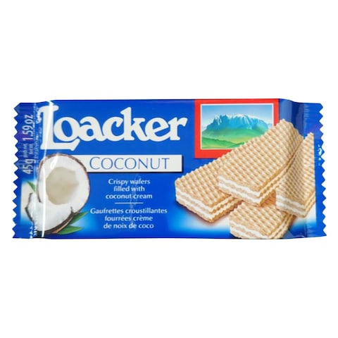 Loacker Filled With Coconut Cream Crispy Wafers 45g