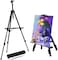 Generic 158 cm Reinforced Artist Easel Stand, Extra Thick Aluminum Metal Tripod Display Easel 52 To 158 cm Adjustable Height With Portable Bag
