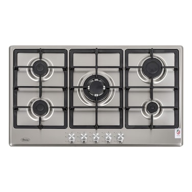 Terim 5 Burner Built-in Gas Hob TERBIGH905SS Silver 90cm