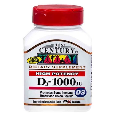 21st Century Vitamin D 1000IU 110 Supplement Tablets