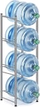 Generic Leostar 4 Tier Water Bottle Holder Cooler Jug Rack, 5 Gallon Water Bottle Storage Rack Detachable Heavy Duty Chrome Water Bottle Cabby Rack Caddy Carrier With Holder A, Wbs-4312-G