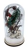 Christmas Glass Decoration w/ LED 9x15.5cm