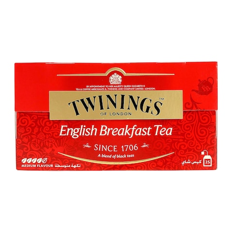 Buy Twinings English Breakfast Tea 25 Bags 50g in Saudi Arabia