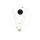 Aiwanto Necklace With Heart Pendant Two Layer Gold Neck Chain Necklace Beautiful Gift Womens Girls Necklace