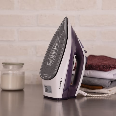 DOMEA&reg;&reg; 2200W Steam Iron With Ceramic Sole Plate  Adjustable Thermostat   Anti Drip Function   Light Weight  Suitable For All ClothTypes   Anti Calc &amp; Auto Clean   2 Years Warranty