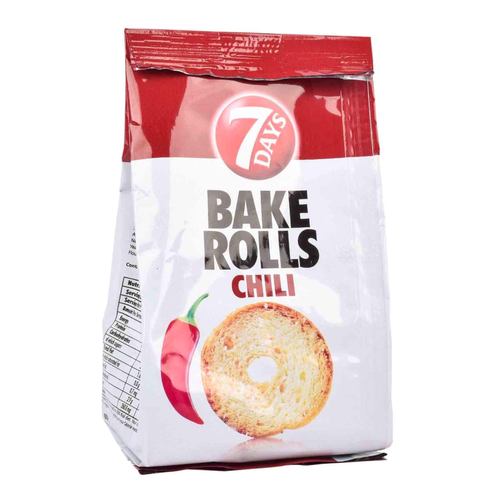 Buy 7 Days Bake Rolls Bran With Chilli 80g Online | Carrefour UAE