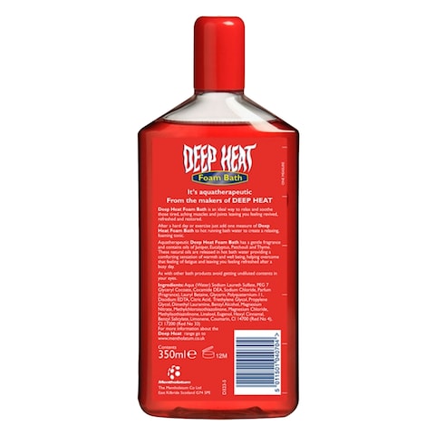 Mentholatum Deep Heat Bath Tonic 350ml for hot therapy ointment