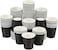 Lavish 4 Oz Black Double Wall Disposable Paper Cups 1000 Pcs, Hot Or Cold Beverage Drinking
