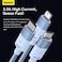 3 in 1 Multi Charging Cable, nylon braided USB to Lightning & USB-C charger for Apple & Android devices. Fast charging for iPhone 14/13/12/11/8/iPad Pro, Samsung. 1.2M Blue.


