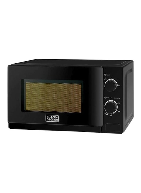 Black &amp; Decker 20 Liter Microwave Oven With Defrost Function, Black - Mz2020-B5