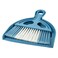 Titiz Small Broom Brush for Cleaning with Plastic Handle and Dustpan - Blue and White