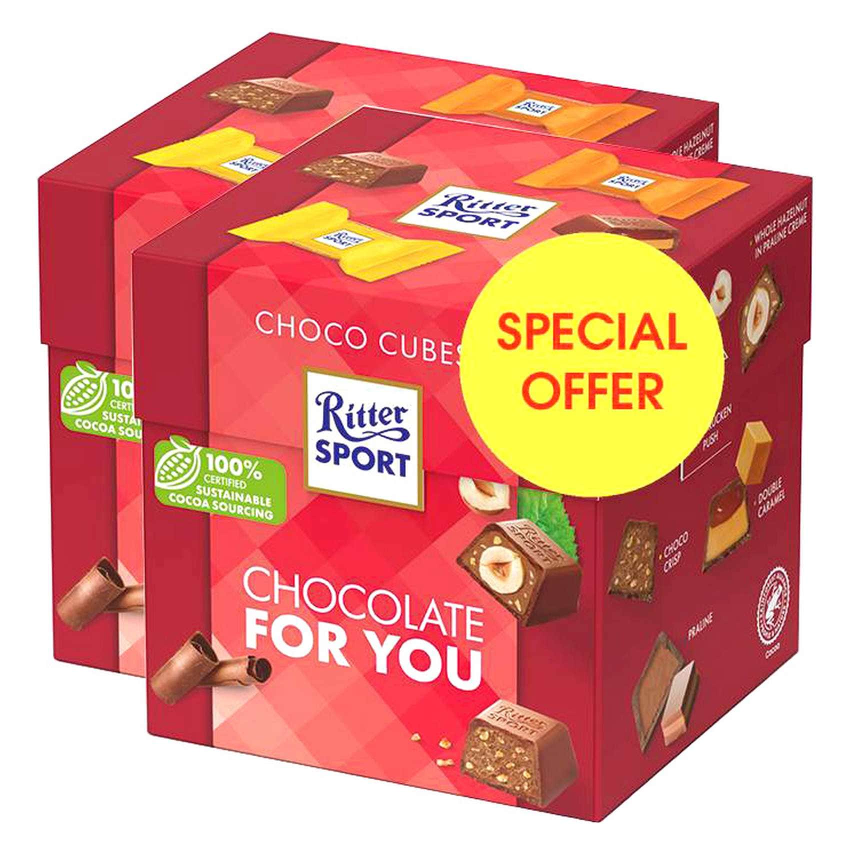Buy Ritter Sport Chocolate For You Choco Cubes 176g Pack of 2 Online ...
