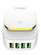 LDNIO A4405 LED Touch Lamp Adapter With Cable 3 USB Port &ndash; White White