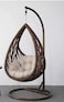 Yulan Rattan Bird Nest Swing, Hanging Chair Outdoor Patio Swing Hanging Random Cushion (Brown) 578