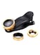 Generic - 3-In-1 Universal Clip Mobile Phone Lens Gold