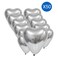 Heart Shaped Krom Balloons Silver 12inch 50 PCS