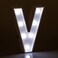 LED Marquee Letter Light Sign Wooden White (V) 25cm
