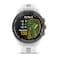 Garmin Approach S70 Premium GPS Golf Smartwatch, Black Ceramic Bezel With White Band, 42mm, 010-02746-10