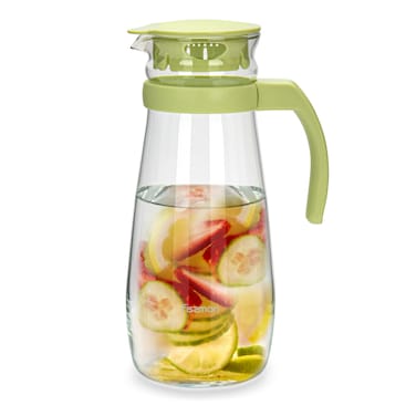 Glass Pitcher Jug with Filter Handle and Lid Multicolour 14x245x9cm