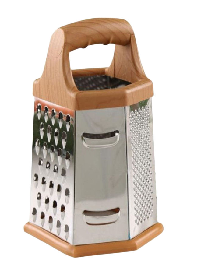 Marrkhor 6-Sided Fruit And Vegetable Slicer Silver/Brown 13 X 20Centimeter