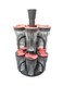 12-Piece Spice Jar With Rotating Rack Clear/Black/Red