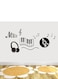 Outad Music Note Wall Sticker Black