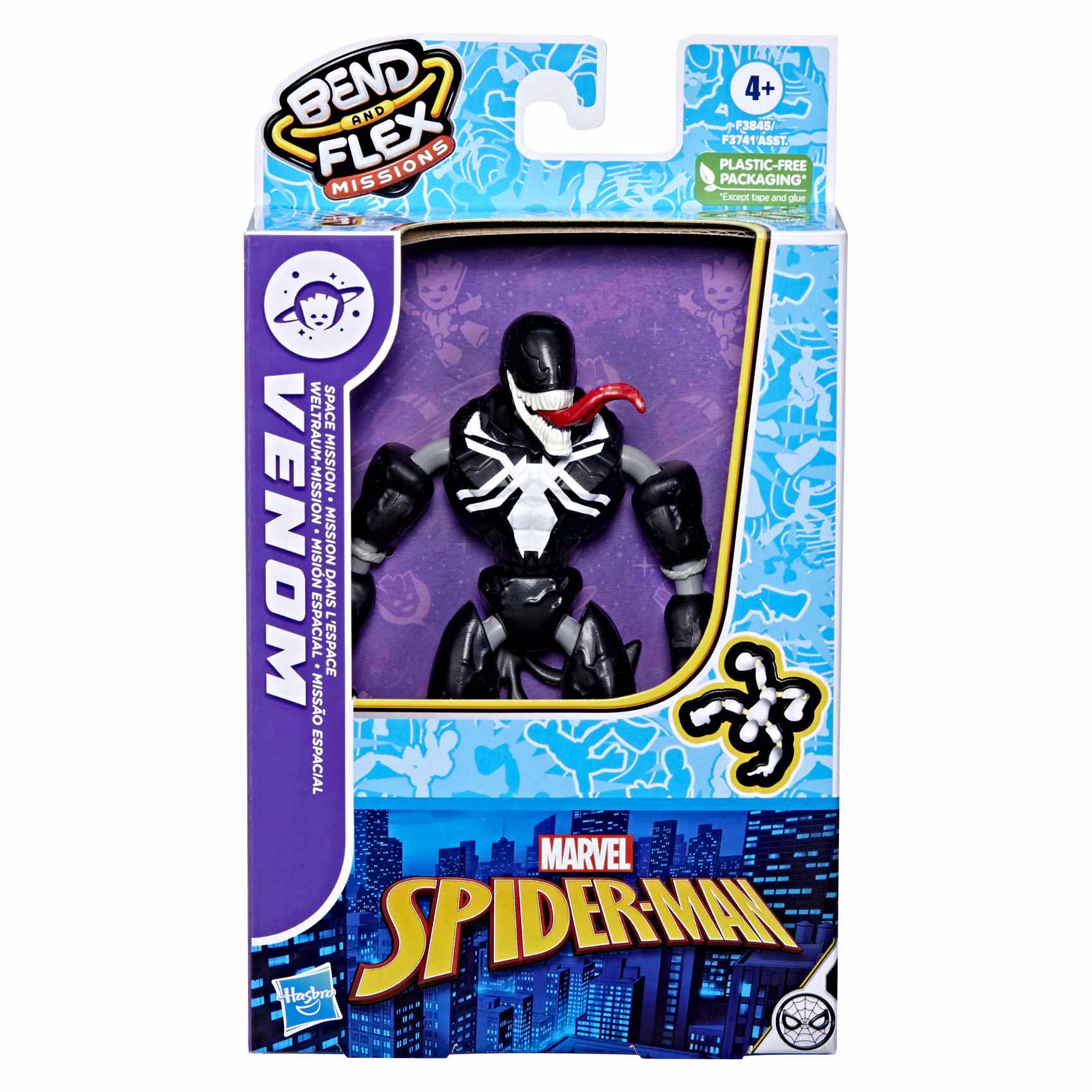 Hasbro Bend And Flex Marvel Spider-Man Venom Space Mission Action Figure F3845 Multicolour
