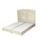 In House Oslo Velvet Bed Frame - King - 200x200 cm - Beige