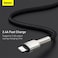 Baseus Data Transfer Cable Cafule Series Braided Nylon 2.4A for iPhone 14 Pro/14 Pro Max, 13 Pro/13 Pro Max/13/13 mini, iPad 9, 12 mini/12/12 Pro and More 2M Black