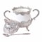 Kitchen Glass Art Porcelain Sugar Bowl - White