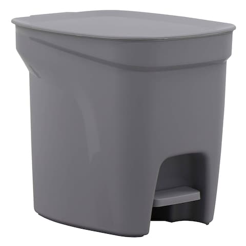 Tramontina Compact Plastic Pedal Dustbin 7L Grey