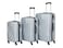 Senator Hard Case Trolley Luggage Set of 3 Suitcase for Unisex ABS Lightweight Travel Bag with 4 Spinner Wheels KH110 Violet