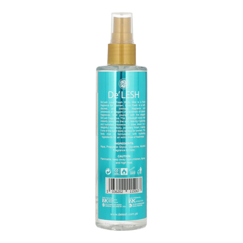 Buy De'Lesh Love Fresh Fragrance Body Mist 150 ml Online