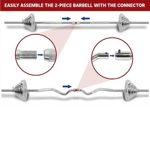 YALLA HomeGym 55KG Adjustable Chrome Dumbbell Barbell Set with Carry Case