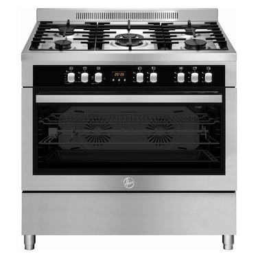 Hoover Free Standing Gas Cooker HGC-S95G-S Silver And Black 90x60cm