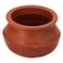 Royalford Sambar Pot, Handmade Clay Cookware, Rf10583 100% Natural Clay Non-Toxic &amp; Eco-Friendly Can Be Used On Gas Stove Or Open Fire, Red