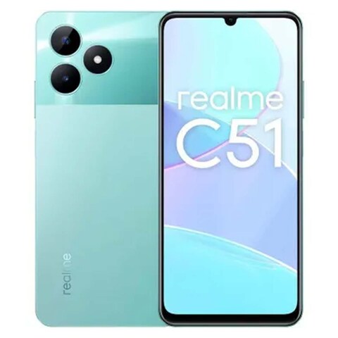 ريلمي C51- موبايل 6.74 بوصة 6GB/256GB  ثنائي الشريحة بشبكة الجيل الرابع - اخضر