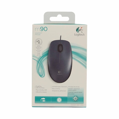 Logitech M90 Wireless Mouse 1000 DPi - Black