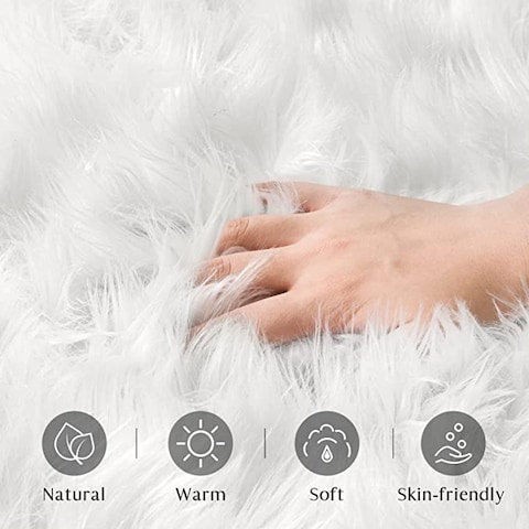 Super Soft Rabbit Fur Living Room Carpet Can Be Use As Area Rug Also With Anti Slip Bottom (Size 60×150CM)