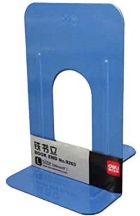Deli 9263 Metal Book Ends 9 Inches 2 Set Assorted Colors