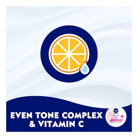 NIVEA Even Tone Body Cream Natural Glow Complex &amp; Vitamin C UV Protection All Skin Types Jar 100ml 