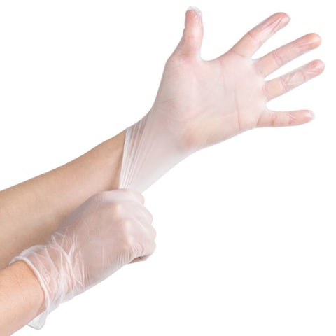 DISPOSAPLE VINYL GLOVES (MEDIUM) -100PCS