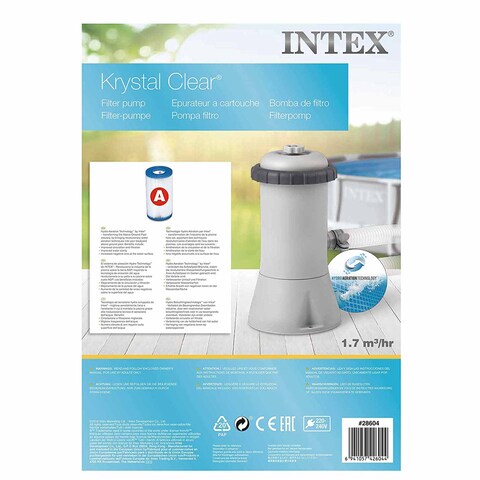 Intex 28604 Krystal Clear Filter Pump - 2006 Litres