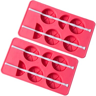 DEO KING 2-Piece Silicone Ice Cream &amp; Popsicle Mold With Stick Pink
