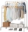 Generic Clothes Rack, U-Hoome Clothing Garment Rack Metal Double Rail Hanging Clothes 2-Tier Storage Shelf For Boxes Shoes Boots Commercial Grade Multi-Purpose Entryway Shelving Unit