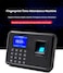 Employee Biometric Attendance Machine With LCD Screen Black (Fingerprint recognition)